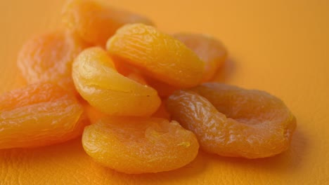 close-up of dried apricots