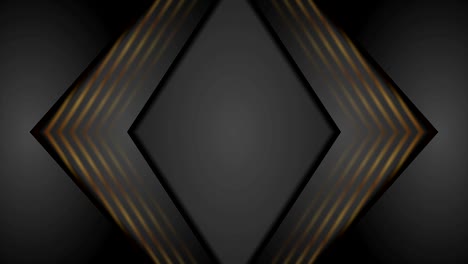 abstractas flechas negras y de bronce animación de video