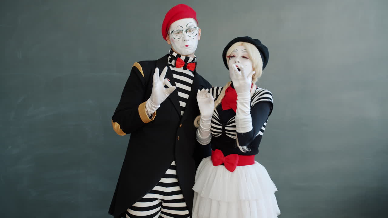 Mime Couple in Performance