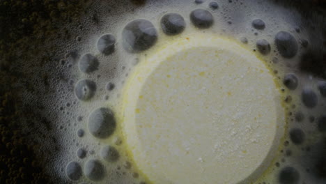 bath bomb dissolving in water