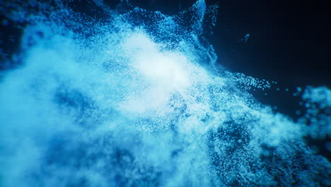 fantastic dense flowing particles background, 3d rendering.