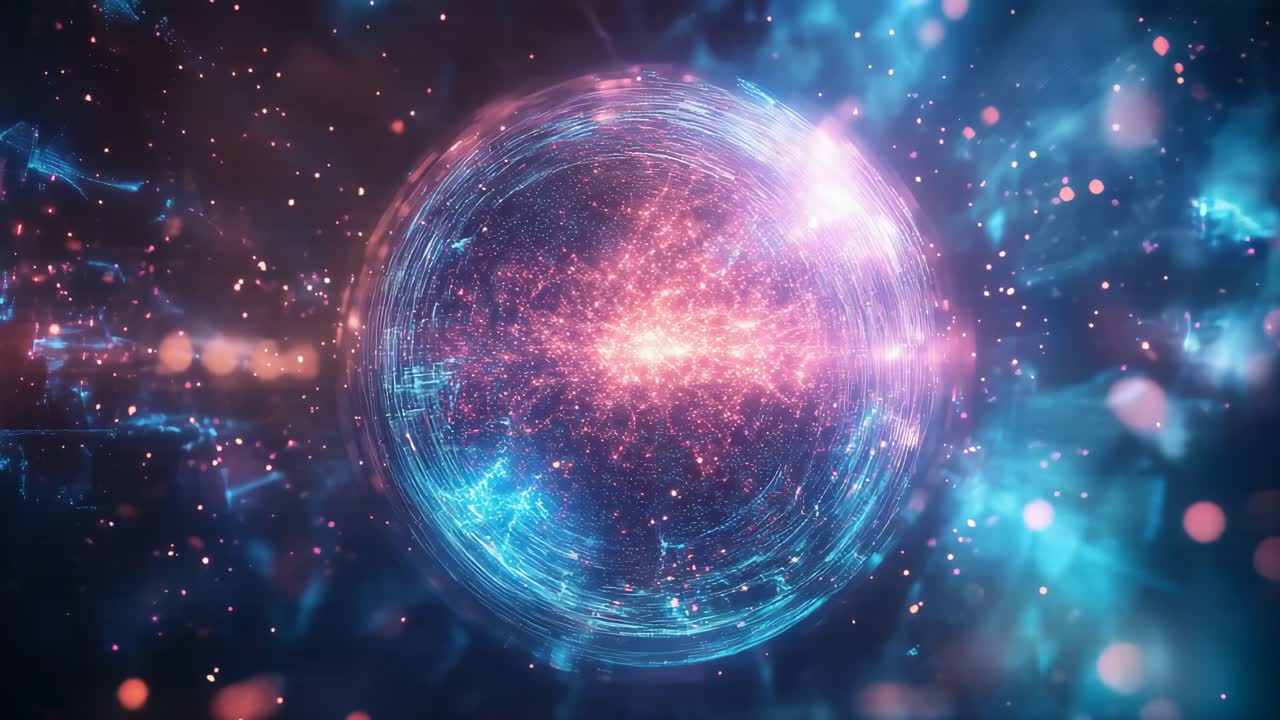 esfera de energía brillante abstracta