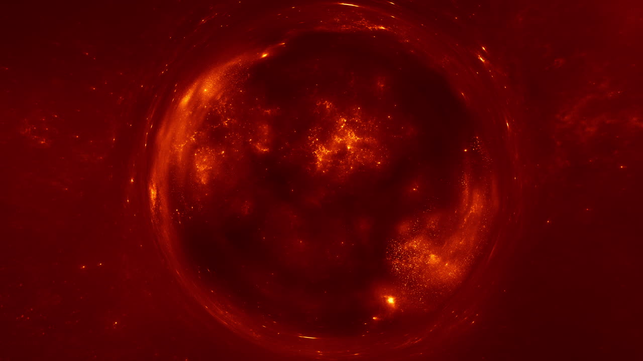 Deep red giant wormhole curves the space around it