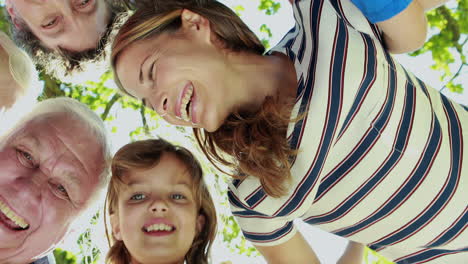 happy family in the park together