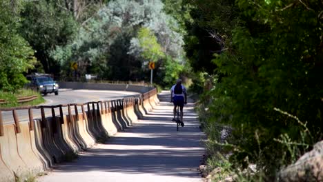 man running on trail in slow motion