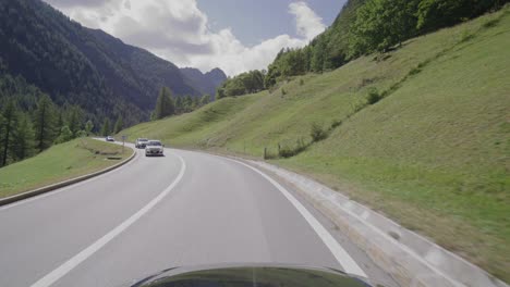 driving on the simplon pass in switzerland