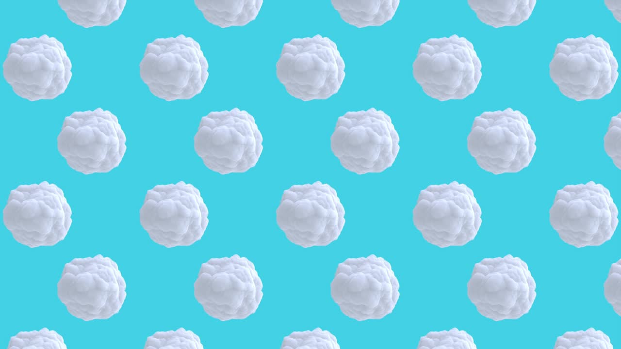 파란색에 분리 된  구름과 함께 완벽한 루프 배경, 현대 스 모션 스타일의 현실적인 3d 예술 요소, 최소한의 추상적인 그래픽 디자인, 패션 만화 애니메이션.