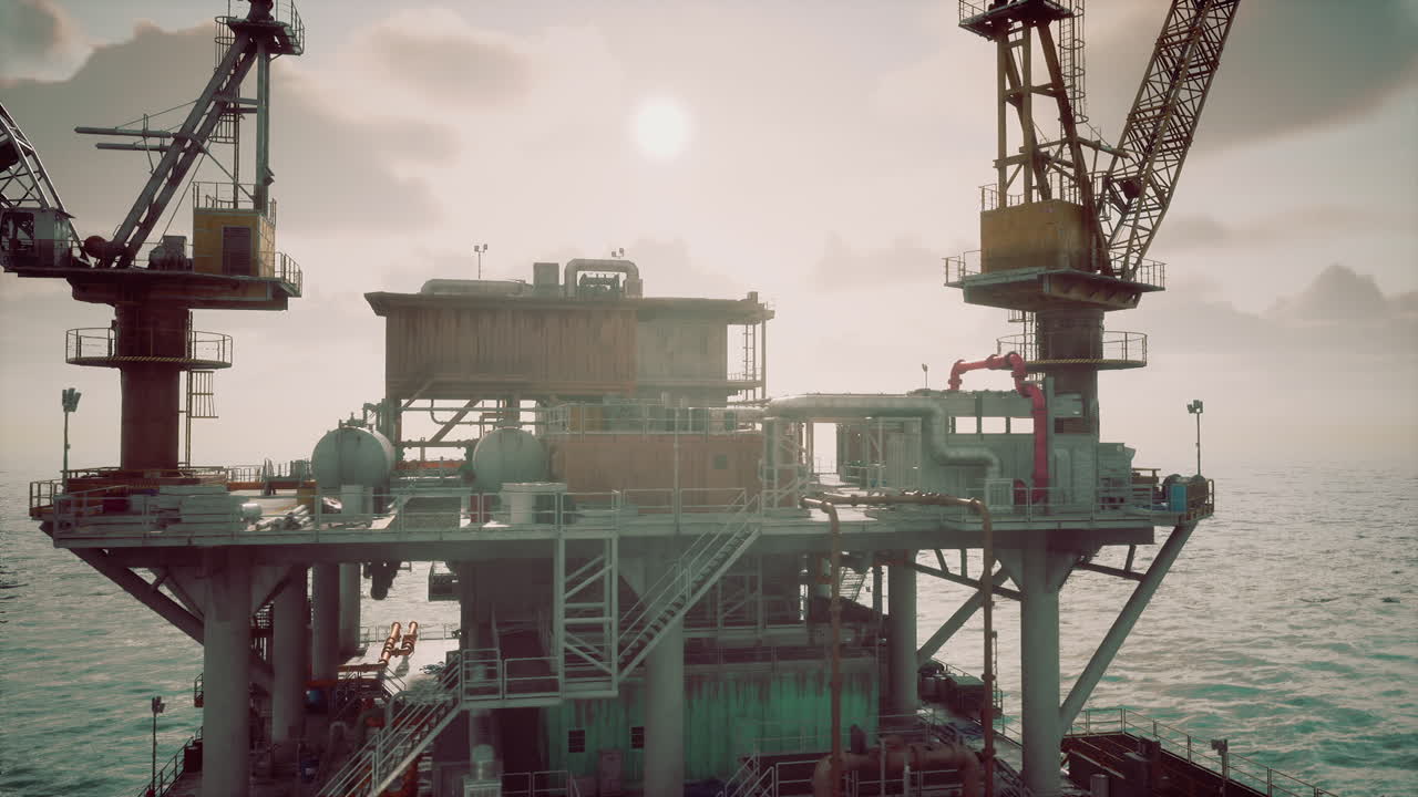 Olieplatform, der udvinder offshore olie