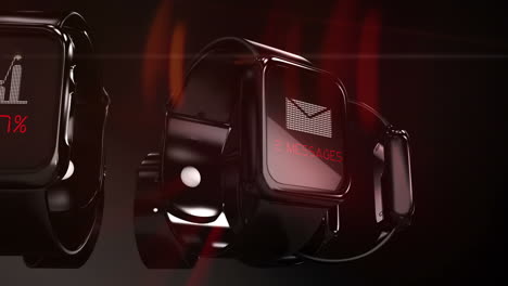 futuristic smartwatch with different icon