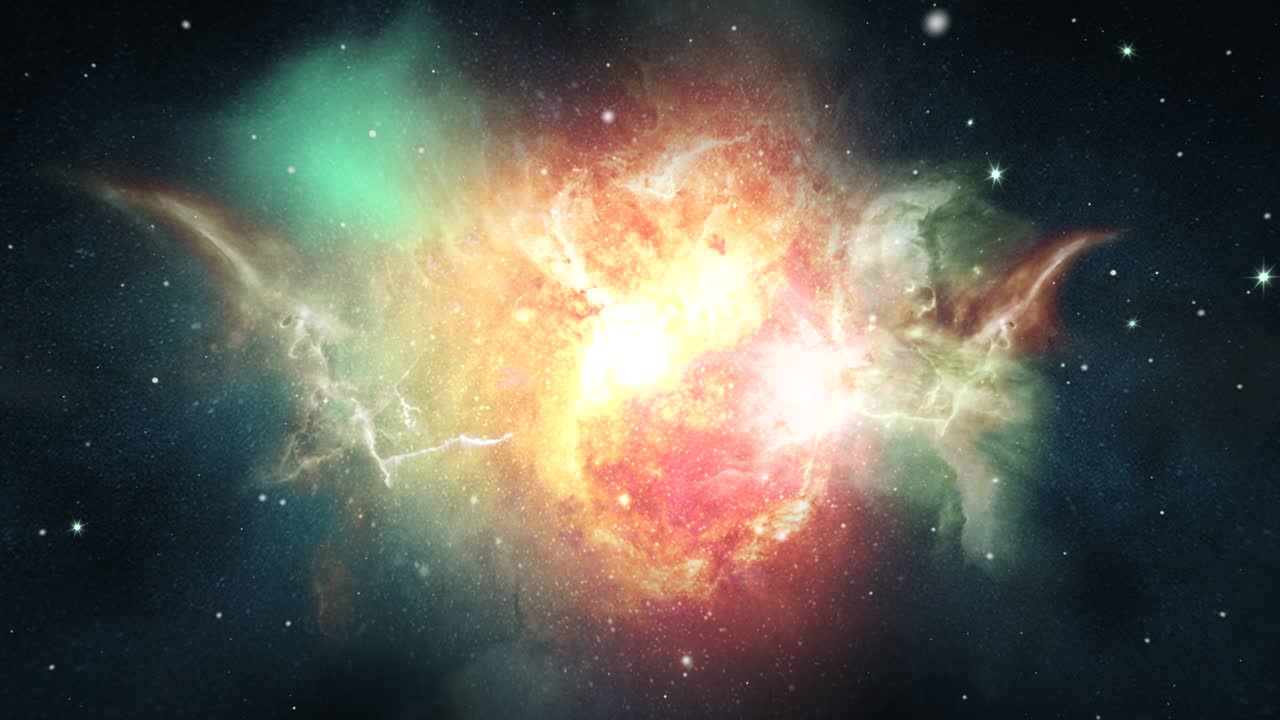 animación escénica galaxia espacio exterior estrellas en movimiento animación de bucle.