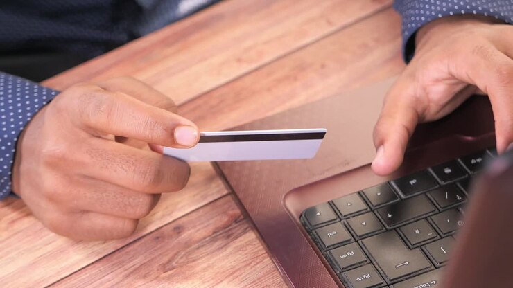 Online shopping with a credit card