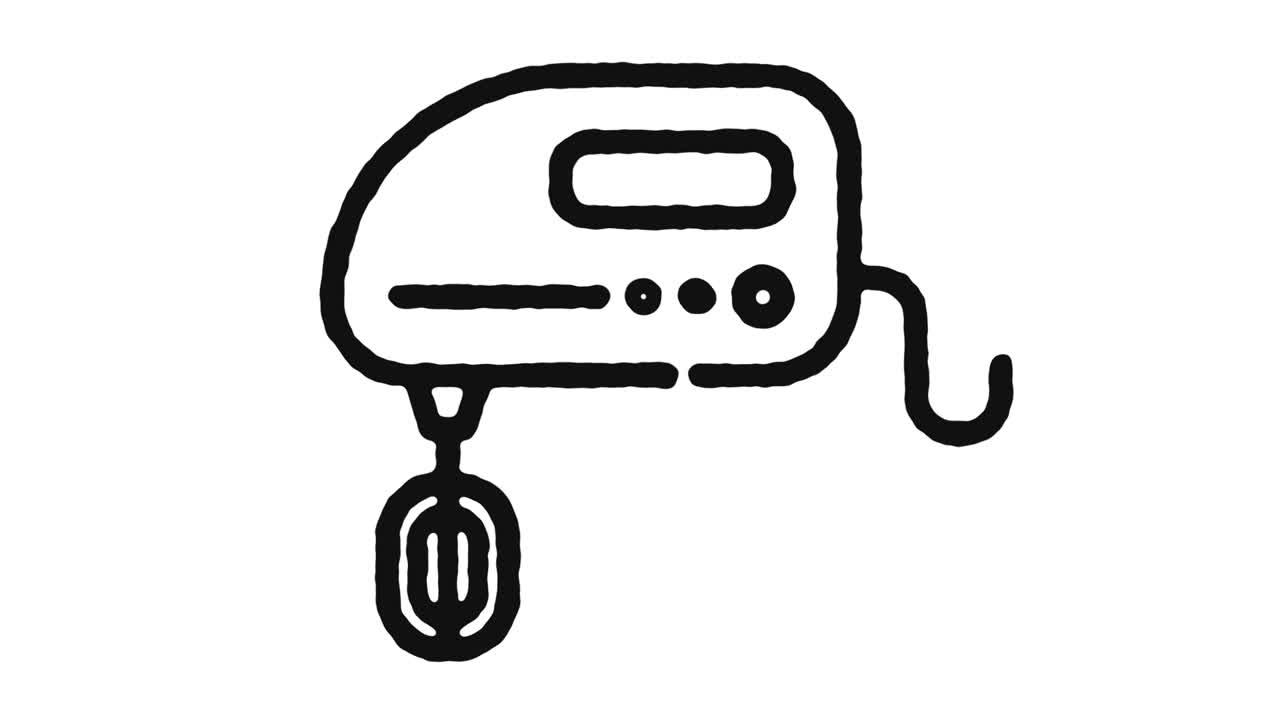 주방 용품 아이콘 애니메이션 영상 & 알파 채널