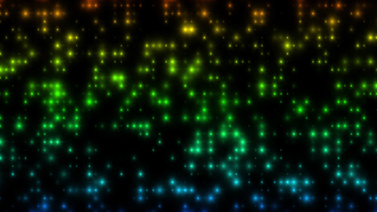 다채로운 박이는 움직이는 입자 그래픽 애니메이션 배경