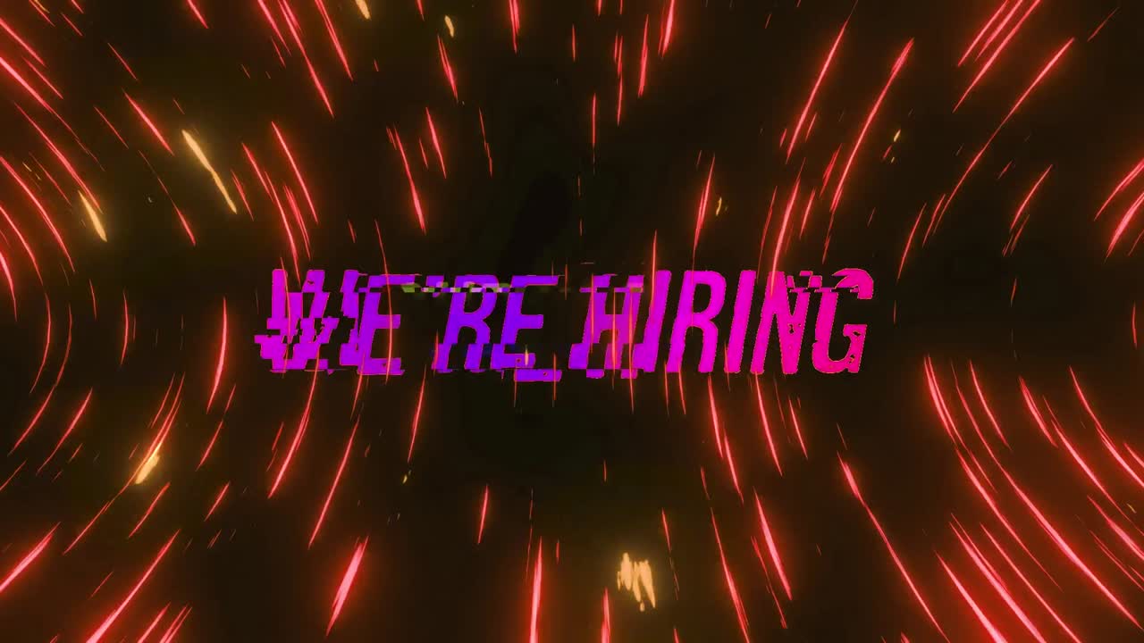 우리는 네온 트레일을 통해 텍스트를 고용하고 있습니다.