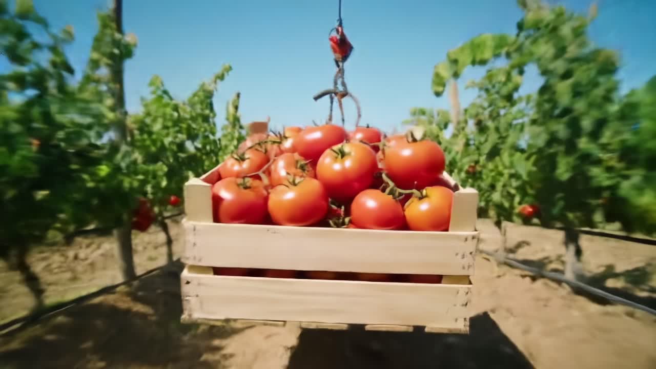 Freshly Harvested Tomatoes Delivered to a Cozy Restaurant Setting, Showcasing a Combination of Farm-Fresh Produce and Elegant Dining Atmosphere