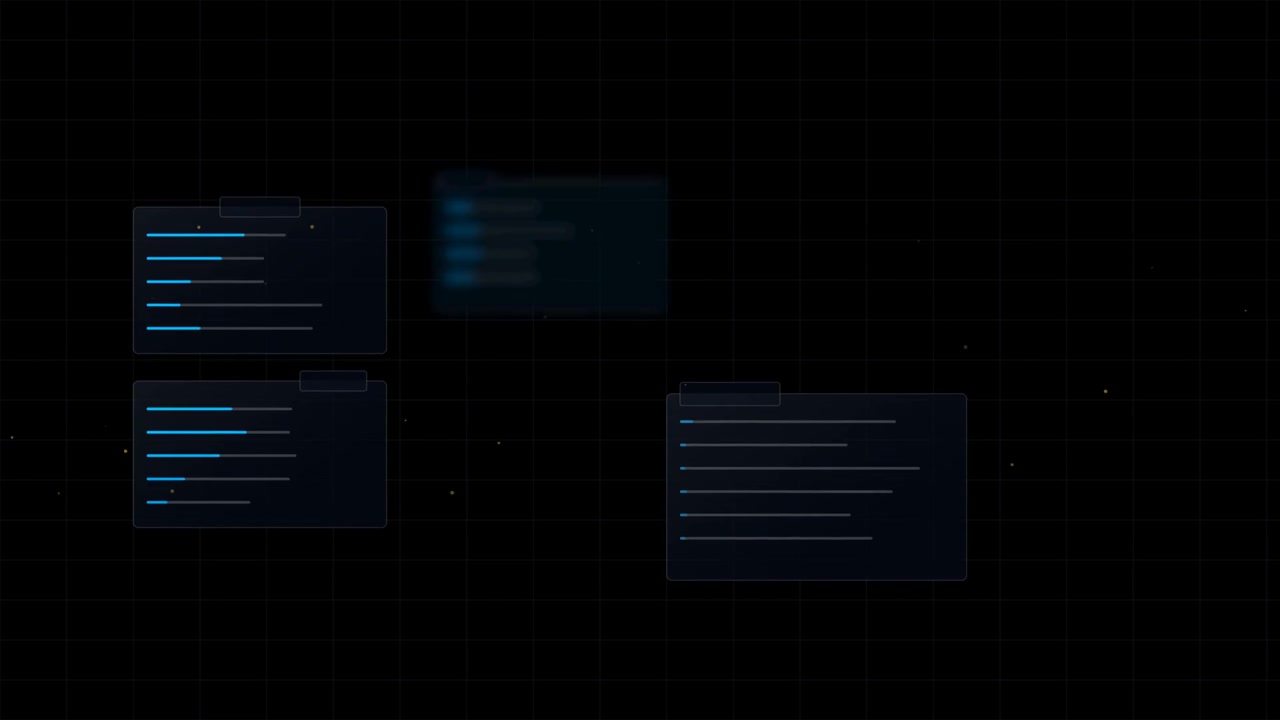 Digitale data-interface met voortgangsbalken