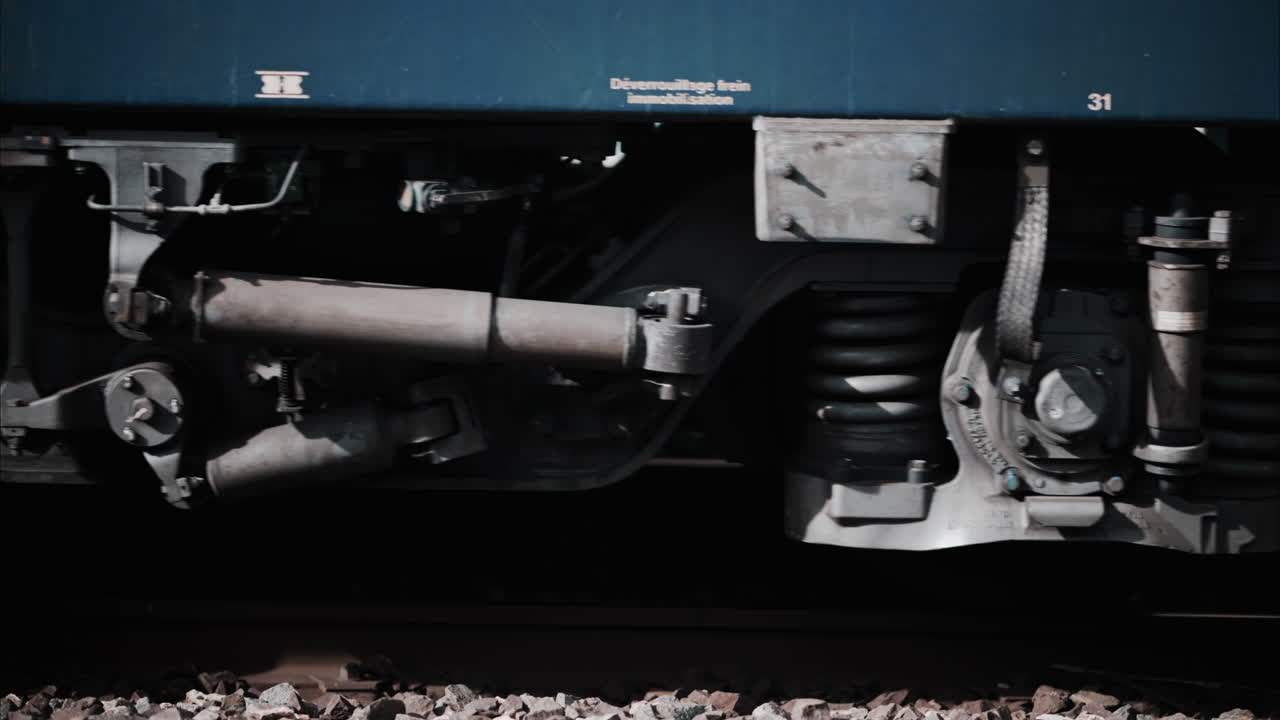 Close up of a train leaving the station