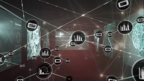 Animation-of-network-of-connections-over-data-processing