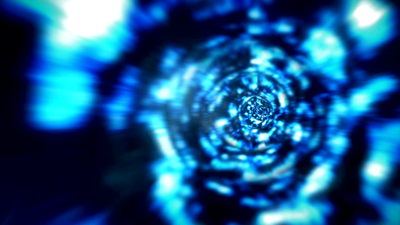 salto abstracto en el espacio en el hiperespacio entre las estrellas y volando en el agujero de gusano