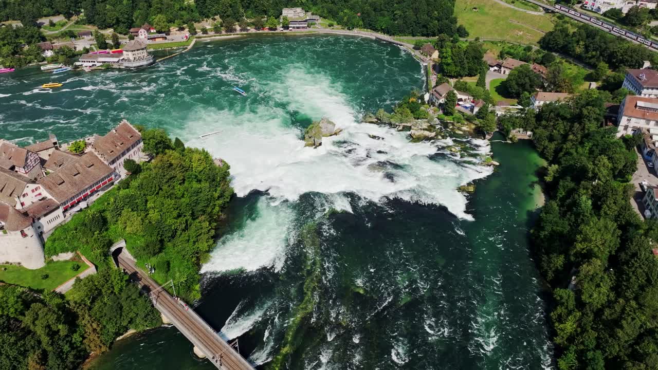 Rhine Falls - an iconic Swiss landmark and the most powerful waterfall in Europe