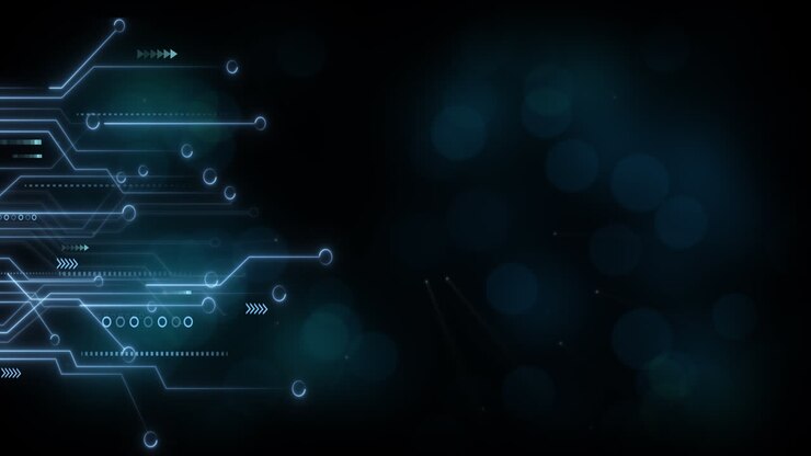 Animation of data processing over computer circuit board