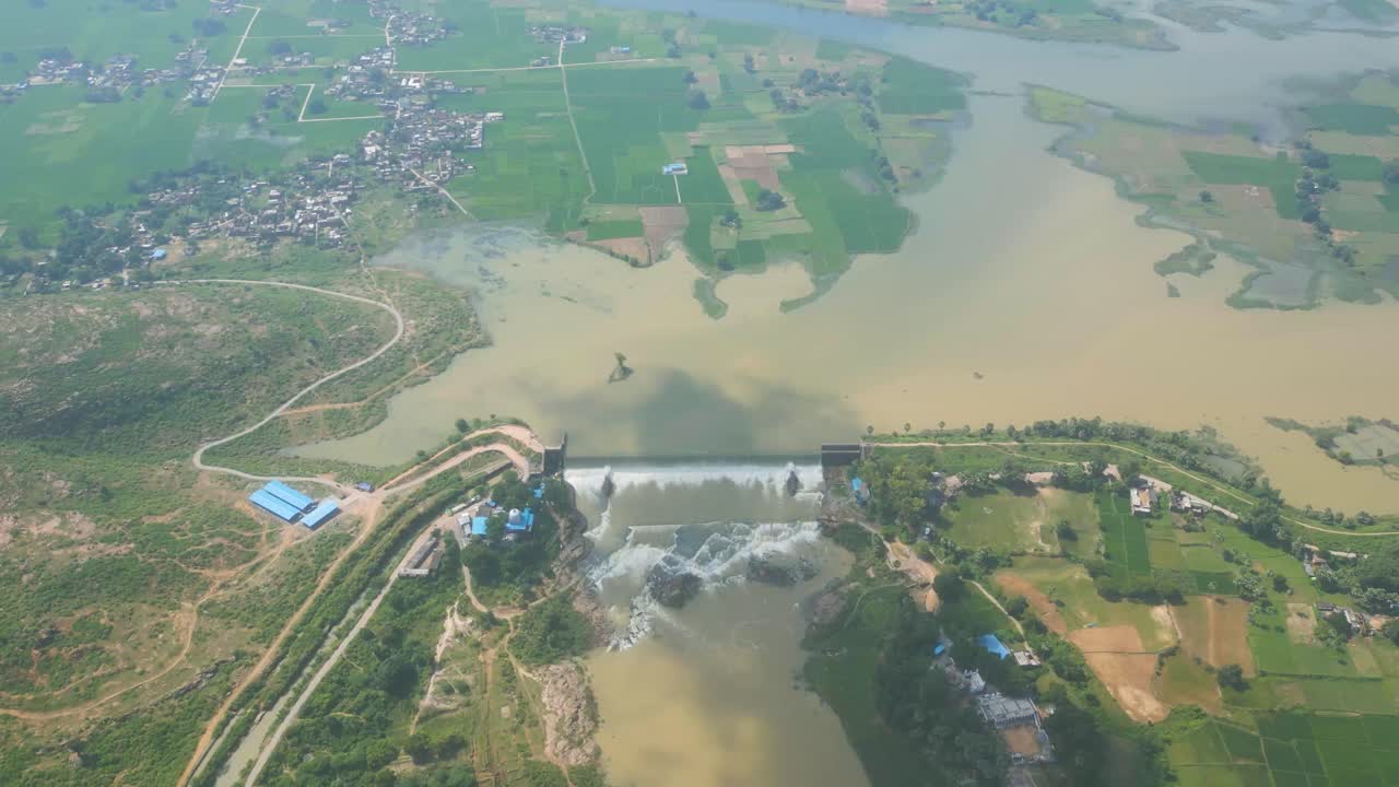 Waterfall Rajdari Devdari and Latif Shah Dam Aerial View
