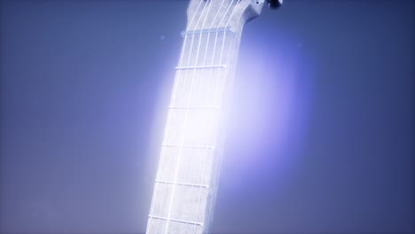 classic guitar on blue background