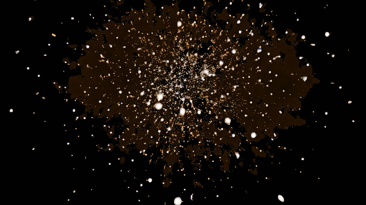 Falling snow animated overlay, transparent 4K video, alpha channel, ProRes 4444