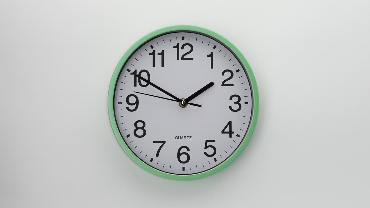 Quartz wall clock on a white background. One of the wall clock series.