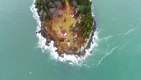 Extreme-Höhenansicht-Curtis-Island-Leuchtturm-Camden-Maine-Usa