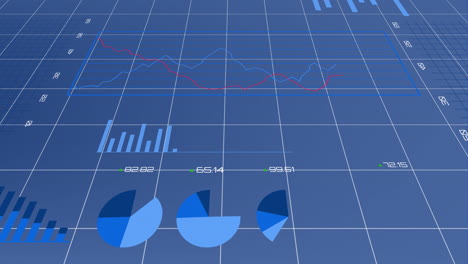 animación del procesamiento de datos sobre diagramas
