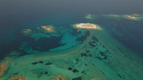 aerial view of a beautiful island in the mediterranean sea