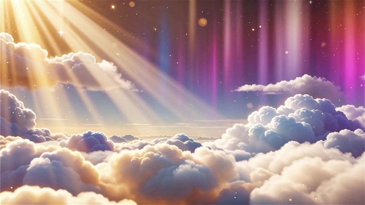 Christian Heavenly Light Worship Background