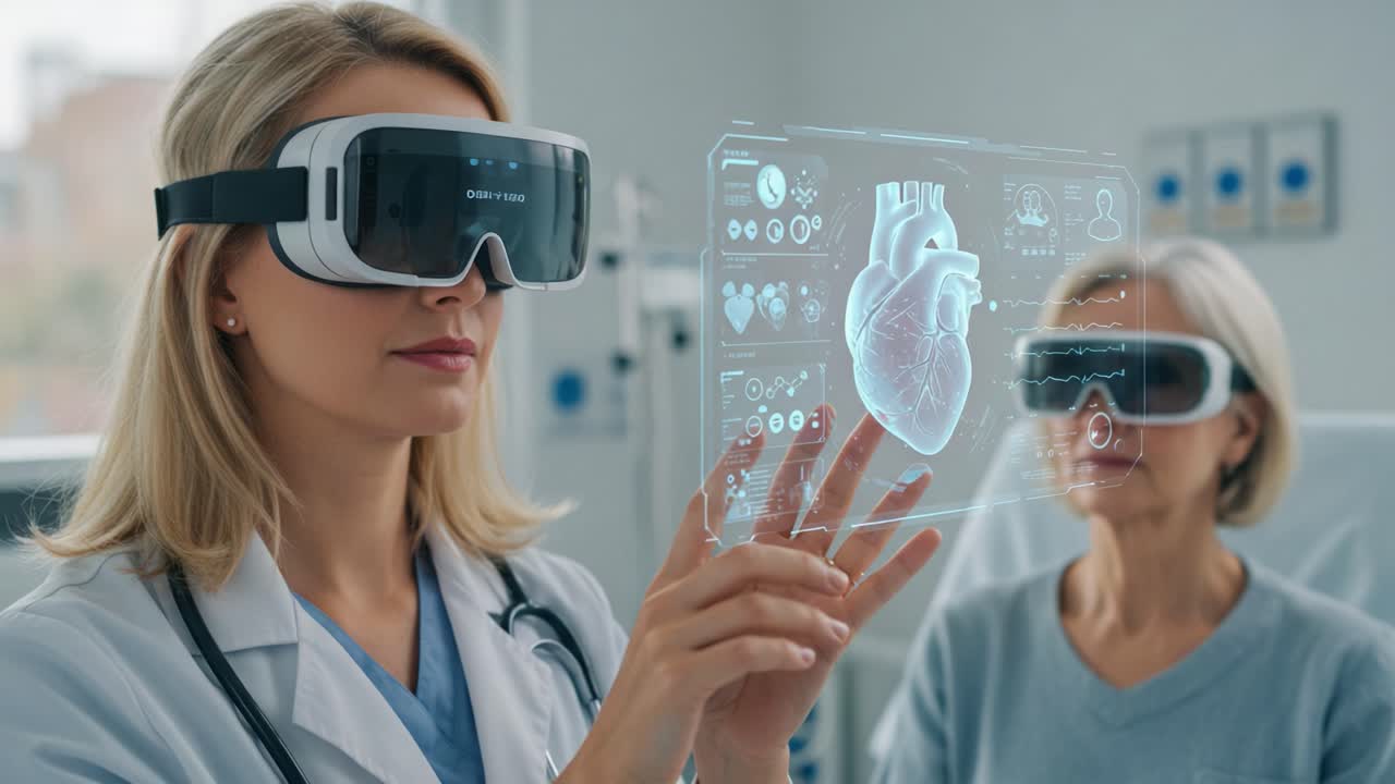 Exploring Innovative Healthcare Solutions: A Medical Professional Utilizes Virtual Reality Technology to Analyze a Heart Model for Patient Assessment and Education