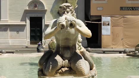 moor fountain by giacomo della porta, piazza navona in rome, italy