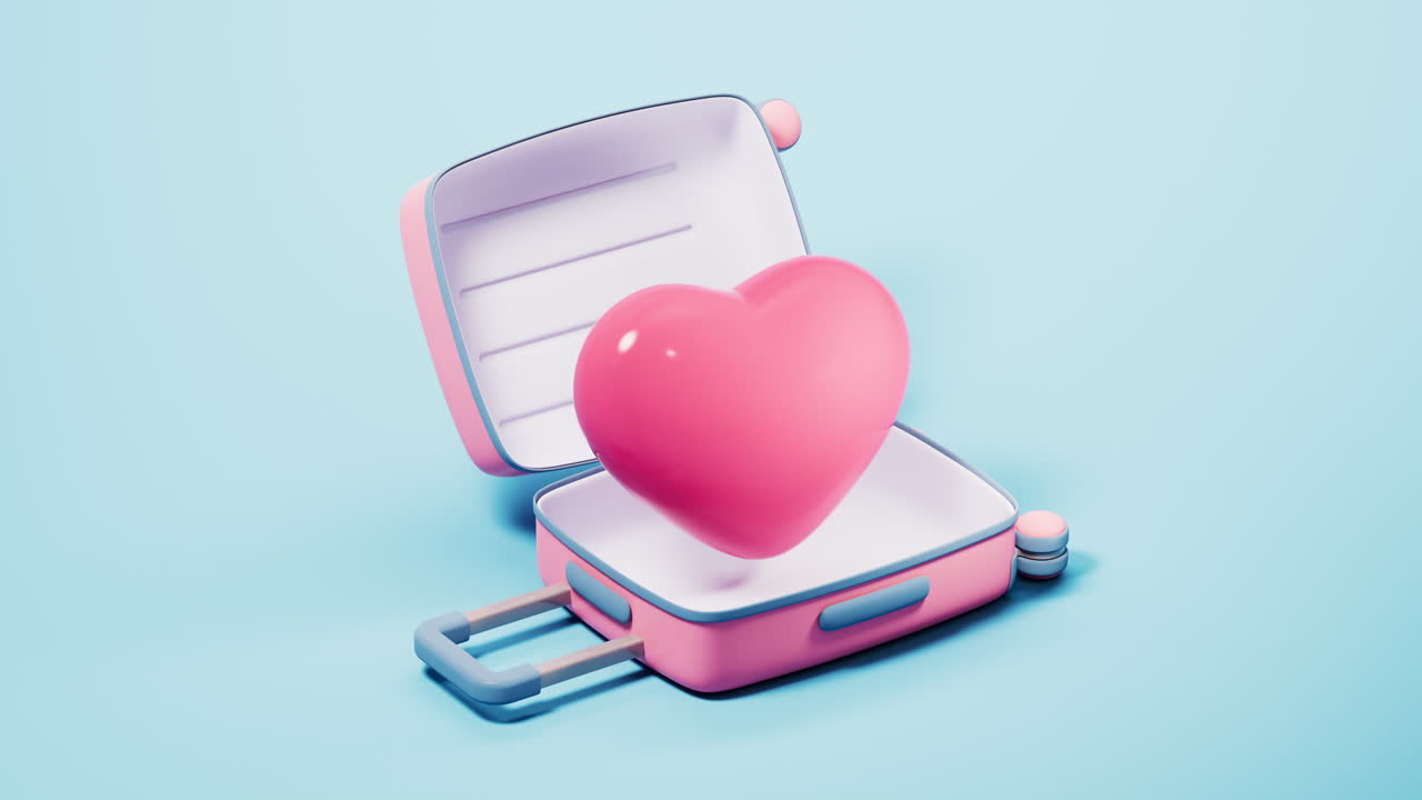 Koper Terbuka dan Hati Cinta, Render 3D