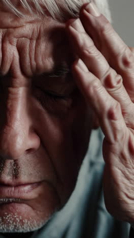 elderly man suffering from a headache or pain