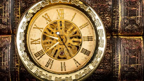 antique clock dial close-up. vintage pocket watch.