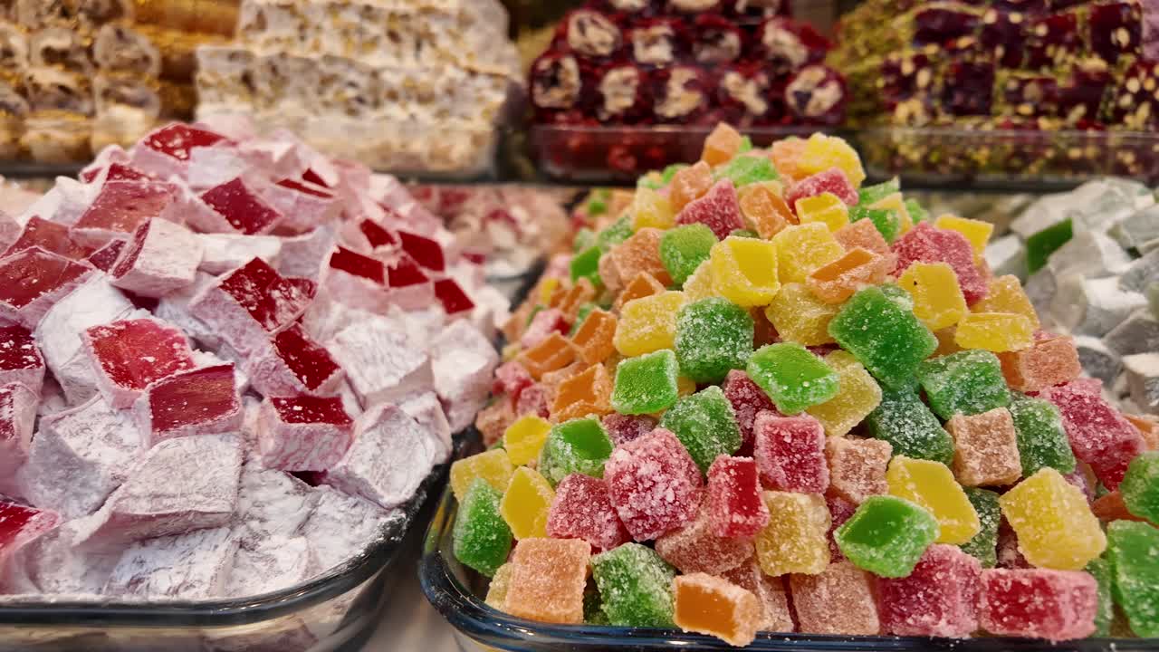 exhibición de delicias turcas coloridas