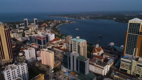 aerial view of the dar city, tanzania