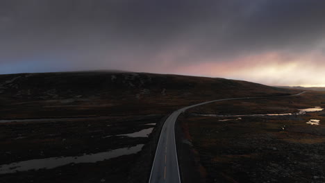 a beautiful scenic road in norway