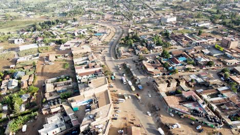 aerial rural village cityscape loitokitok kenya city skyline rural village