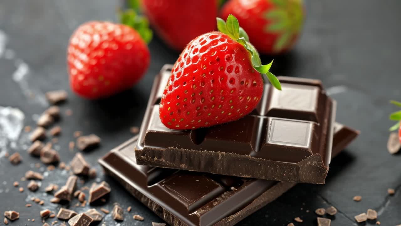 Dark Chocolate with Strawberries