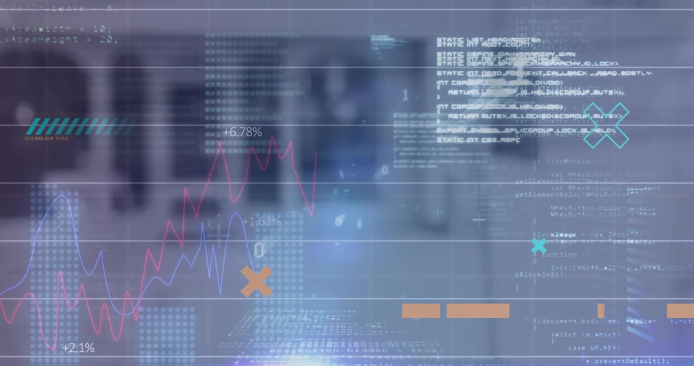 Statistics and financial data being processed in a global context