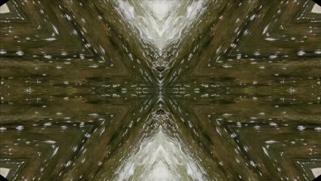 Kaleidoscope-from-Nature-Shots,-Wissahickon-Creek