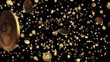 bitcoin moving coin futuristic green screen loop animation background digital currency or crypto