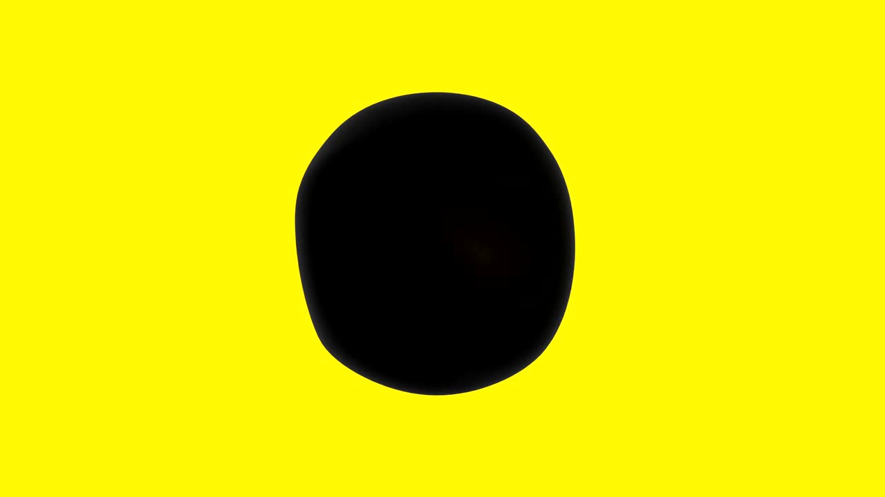 diseño de concepto de metaball negro de moda en amarillo capaz de buclear sin problemas 4k