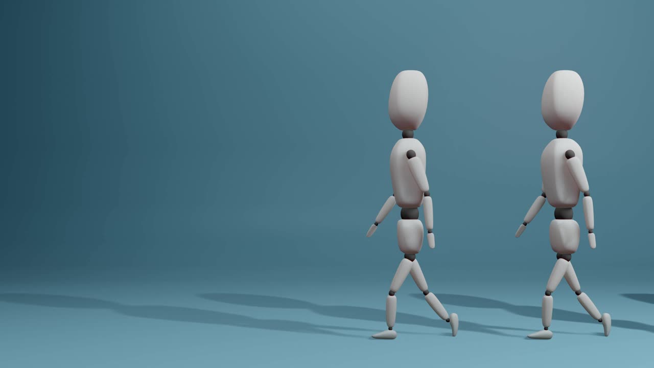 slow walking group of people.