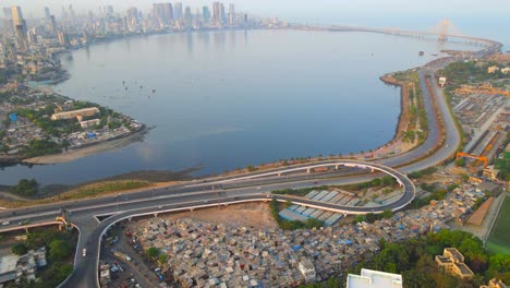 bandra bandra western express highway warli sea-link top view