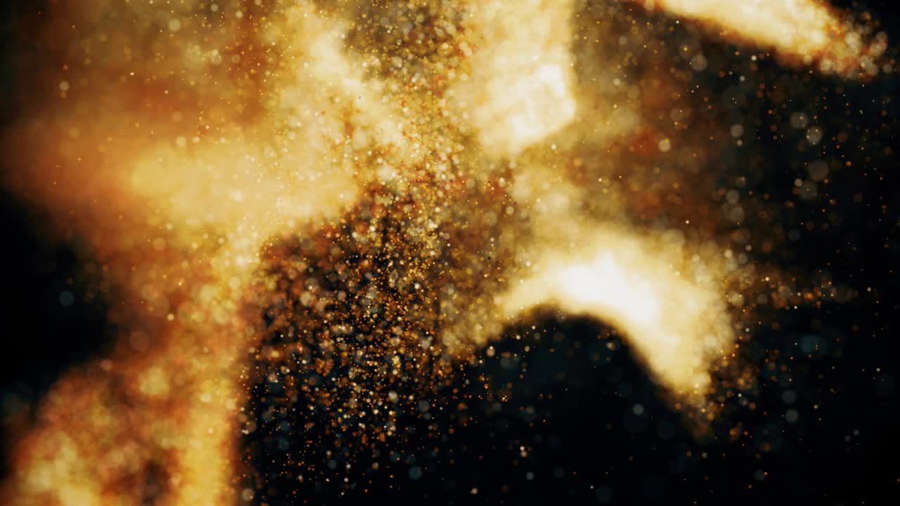 animación abstracta de partículas voladoras con borrón de movimiento